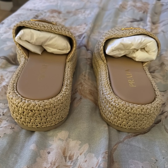 Authentic Prada Tan Woven Mules sandals authentic - Picture 7 of 10